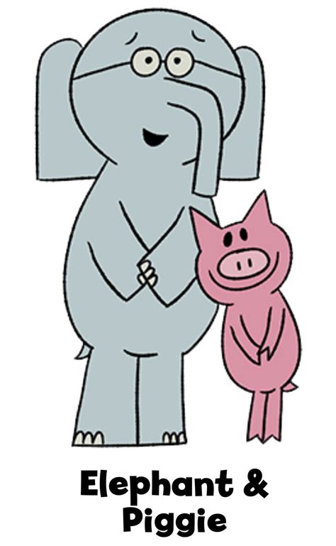 Mo Willems Clipart. . Elephant and piggie clipart